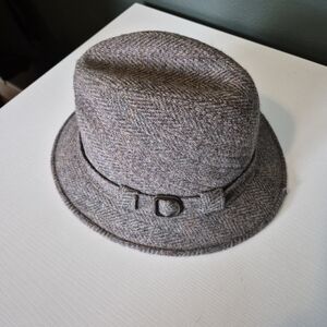 Kangol Brown Tweed Fedora Hat